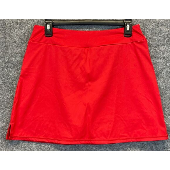 LOU KEITH Skort Large Red A-Line Mini Flat Front Tennis Pickleball Activewear - Picture 1 of 8